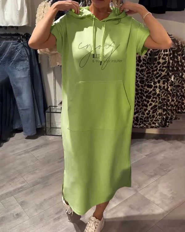 Saskia™ | Rahat Kapüşonlu Elbise