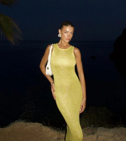 Elsie  Zarif Kolsuz Maxi Elbise