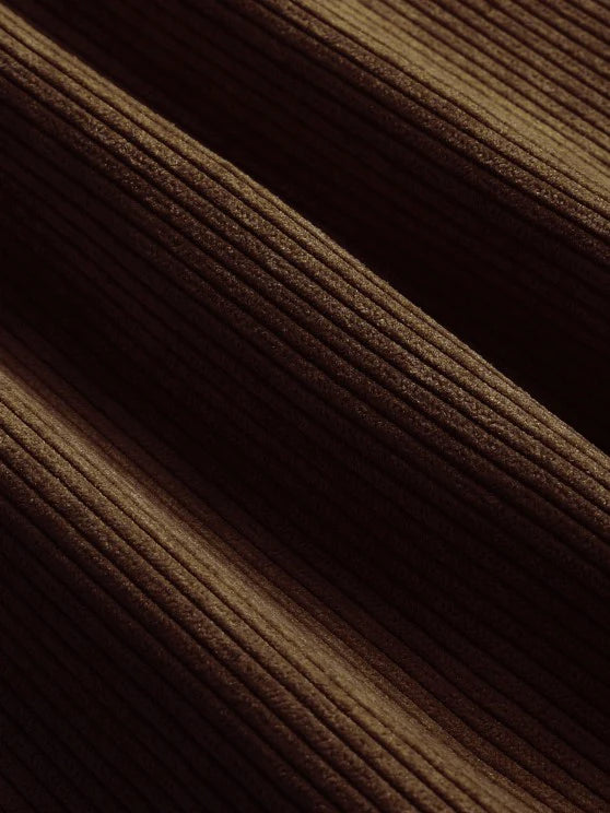 PREMİUM | Yarım Düğmeli Kadife Kollu Gömlek