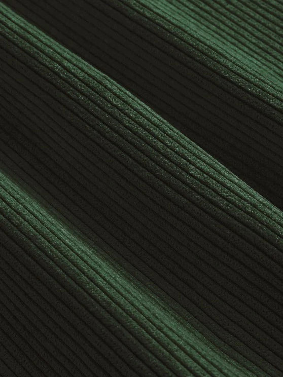 PREMİUM | Yarım Düğmeli Kadife Kollu Gömlek