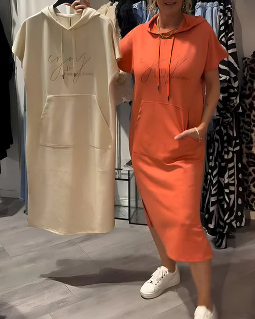 Saskia™ | Rahat Kapüşonlu Elbise