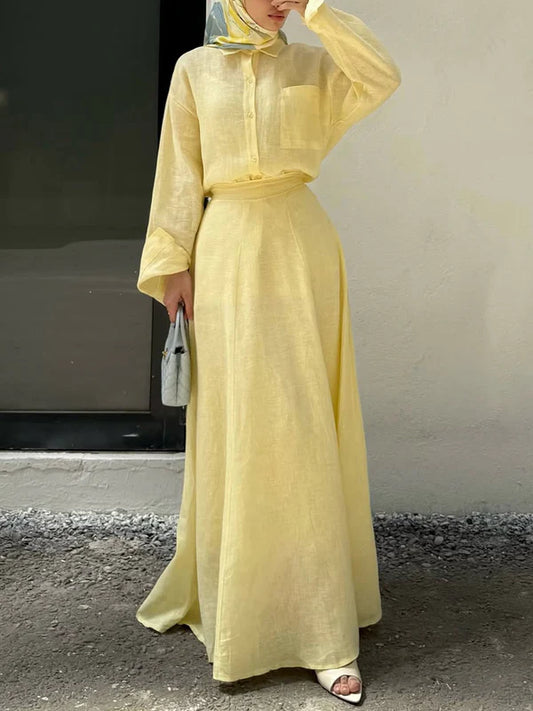 Anaya - 2 Parçalı Keten Set