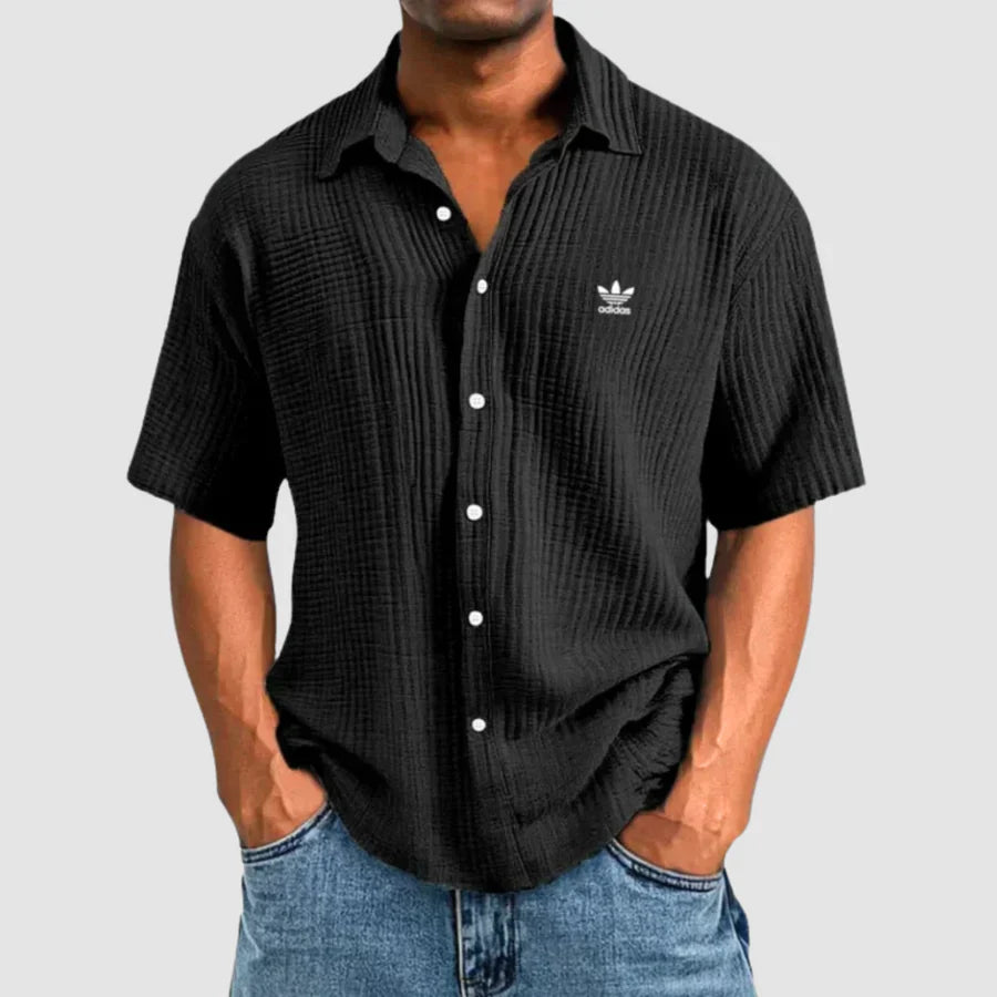 Trend Erkek Gömleği – Düğmeli Yaka Detaylı