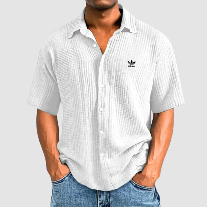 Trend Erkek Gömleği – Düğmeli Yaka Detaylı