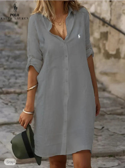 Keten ve Pamuk Gömlek-Elbise – Son Stok İndirimi