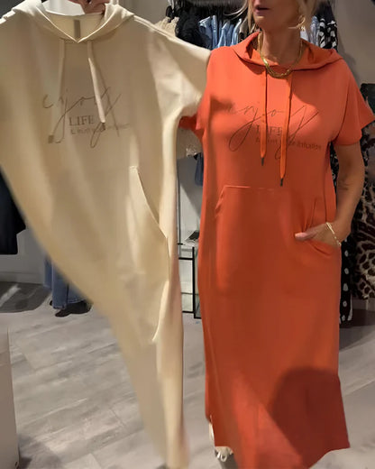 Saskia™ | Rahat Kapüşonlu Elbise