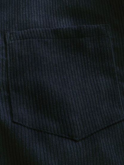 PREMİUM | Yarım Düğmeli Kadife Kollu Gömlek