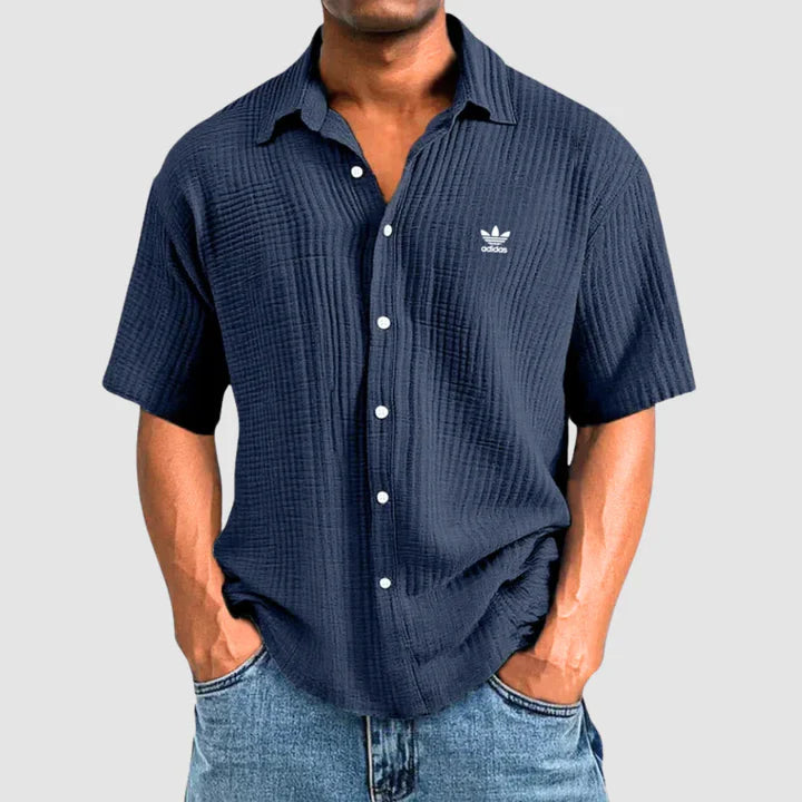 Trend Erkek Gömleği – Düğmeli Yaka Detaylı