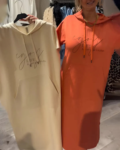 Saskia™ | Rahat Kapüşonlu Elbise