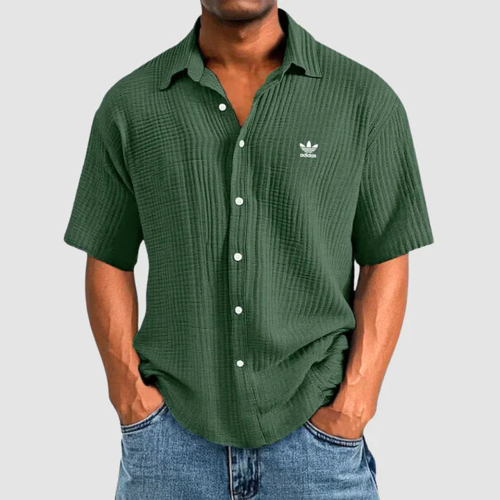 Trend Erkek Gömleği – Düğmeli Yaka Detaylı