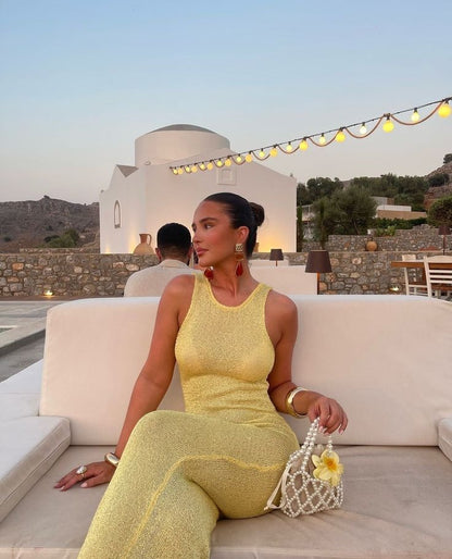 Elsie  Zarif Kolsuz Maxi Elbise