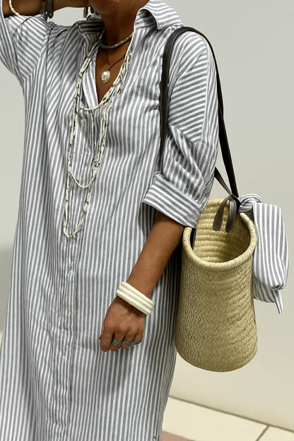 Delphine | Çizgili Hafif Şıklık